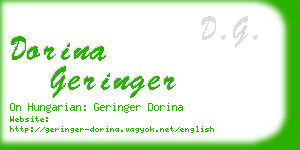 dorina geringer business card